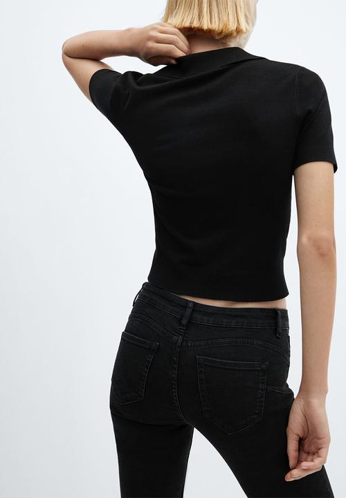 MANGO - Jeans pushup - open gray