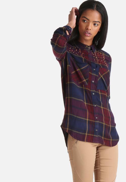 ONLY - Edna Fico Check Stud Shirt