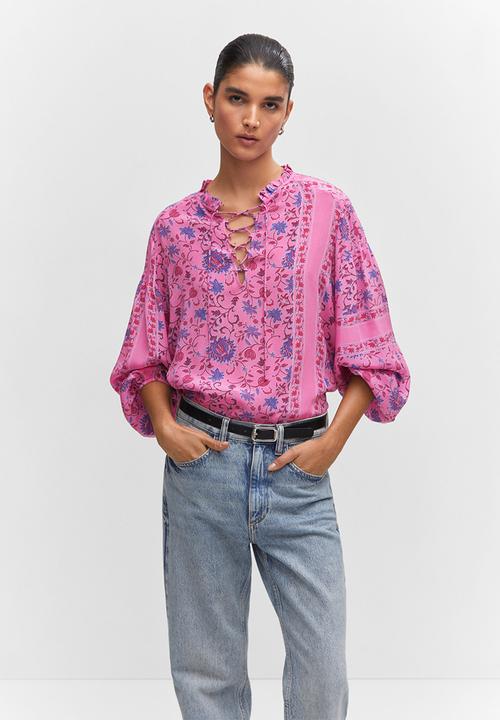 MANGO - Blouse loren - mid-pink