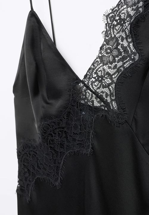 MANGO - Dress cabernet - black