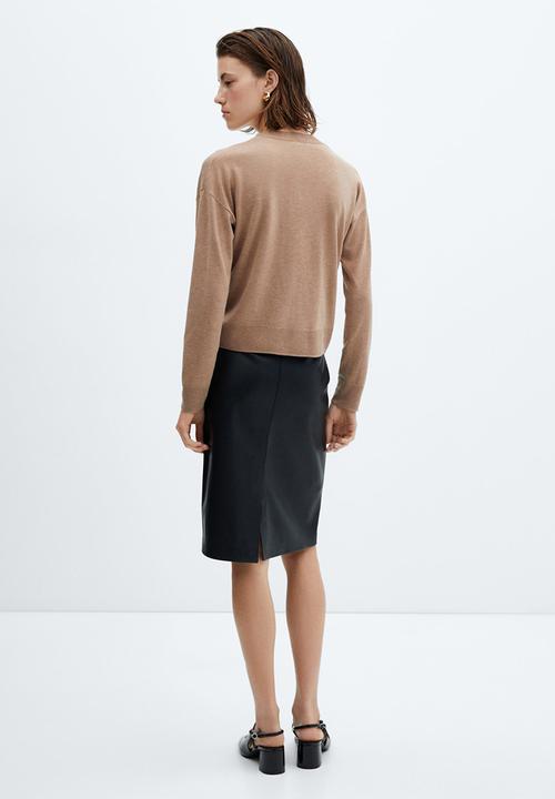 MANGO - Cardigan lucca - medium brown