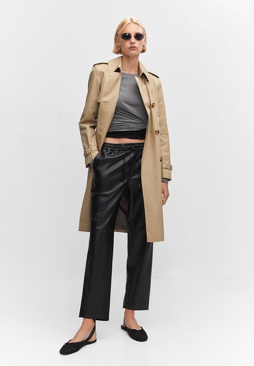 MANGO - Trousers apple - black