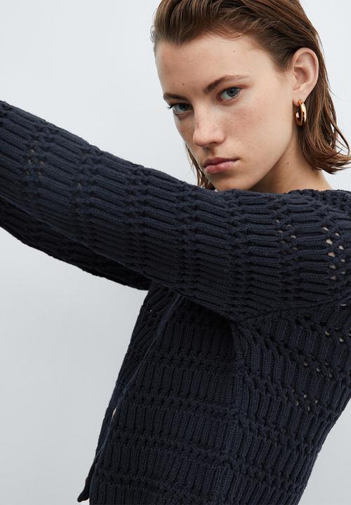 MANGO - Cardigan bambi - navy