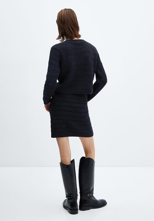 MANGO - Cardigan bambi - navy