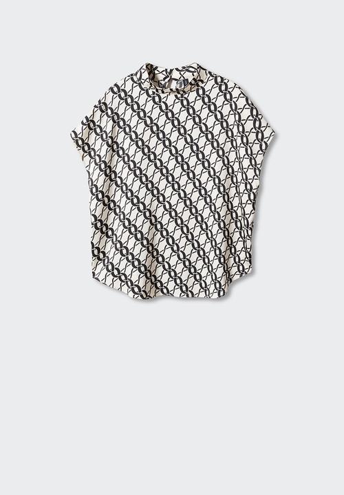 MANGO - Blouse colins - neutral