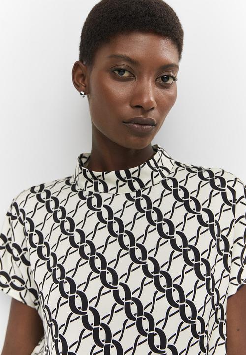 MANGO - Blouse colins - neutral