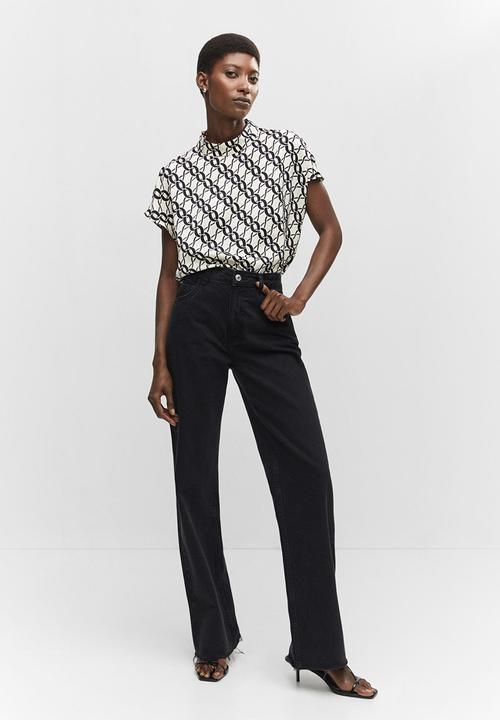 MANGO - Blouse colins - neutral