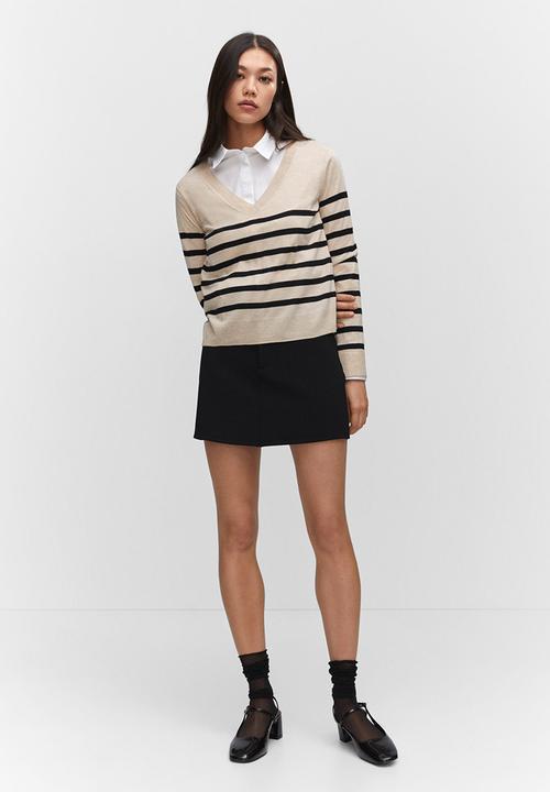 MANGO - Sweater luccavr - neutral & black