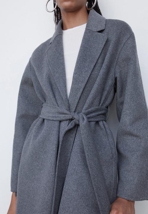MANGO - Coat batin - gray