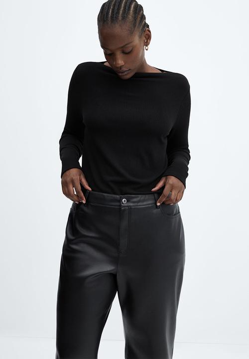 MANGO - Trousers lille - black
