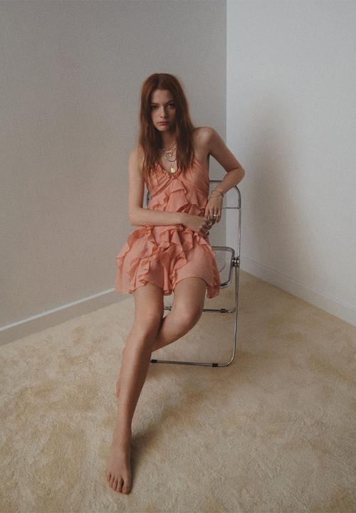 MANGO - Dress rufi - light pastel orange