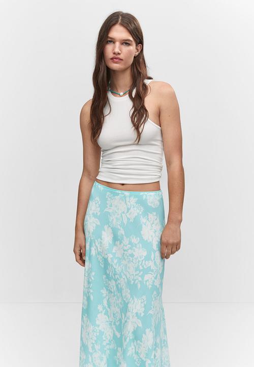 MANGO - Skirt bombay - mid-green