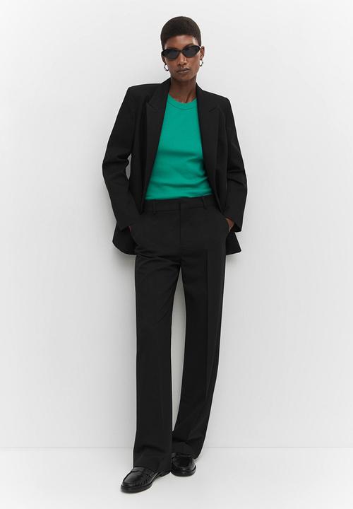 MANGO - Trousers greta - black
