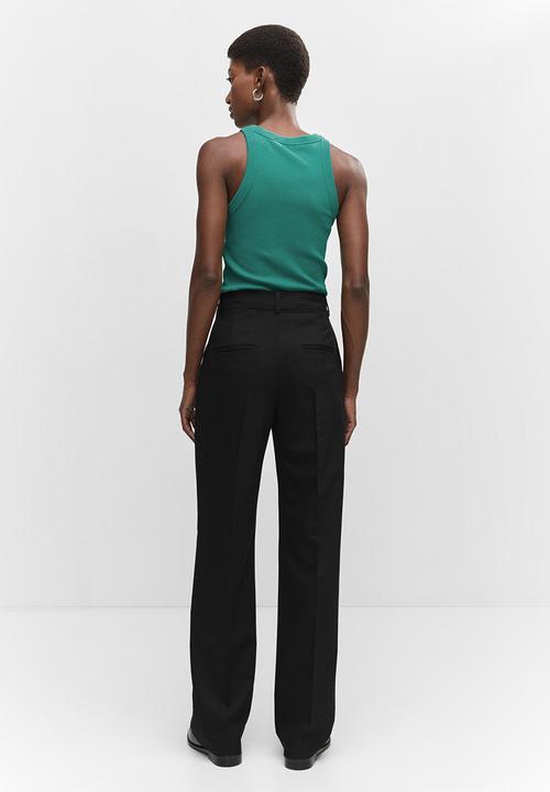 MANGO - Trousers greta - black