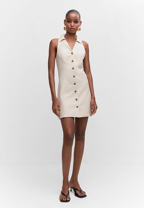 MANGO - Dress paula - light pastel beige