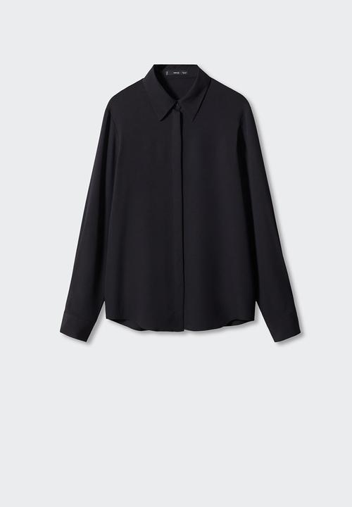 MANGO - Shirt basic - black