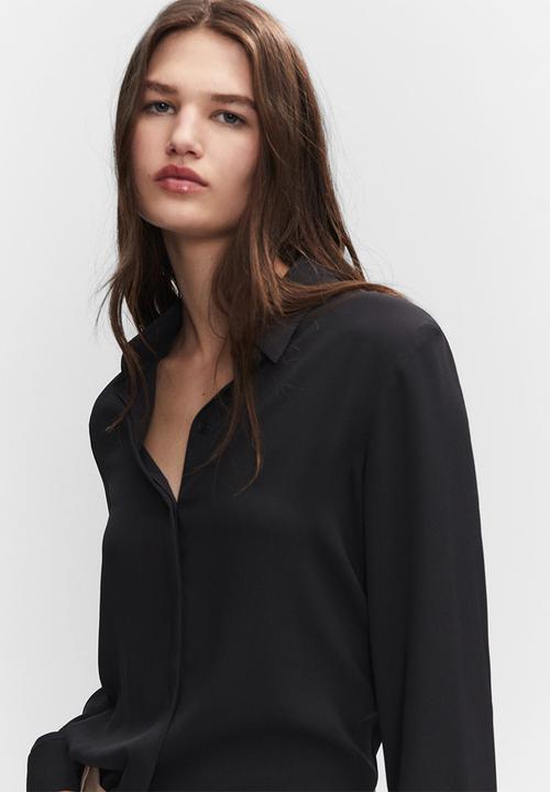 MANGO - Shirt basic - black
