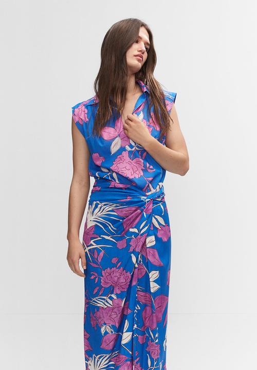 MANGO - Skirt nuti - medium blue