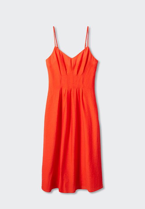 MANGO - Dress salinas - coral red