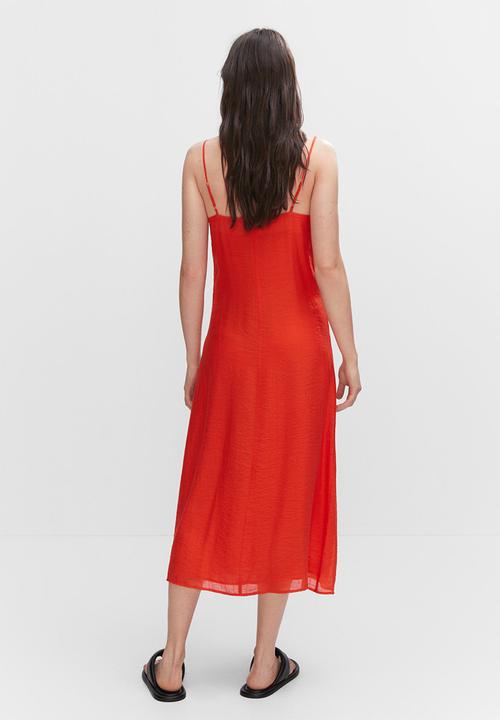 MANGO - Dress salinas - coral red