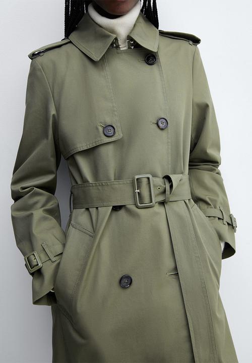 MANGO - Trench coat polana - khaki