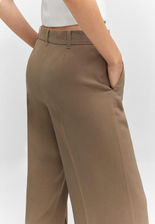 MANGO - Trousers carlos - medium brown