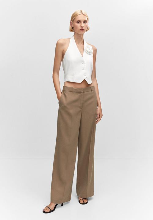 MANGO - Trousers carlos - medium brown