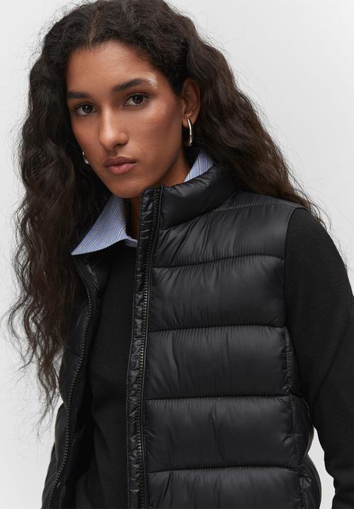 MANGO - Waistcoat blanvest - black