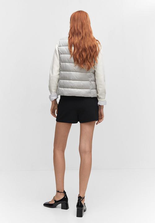 MANGO - Waistcoat blanvest - silver