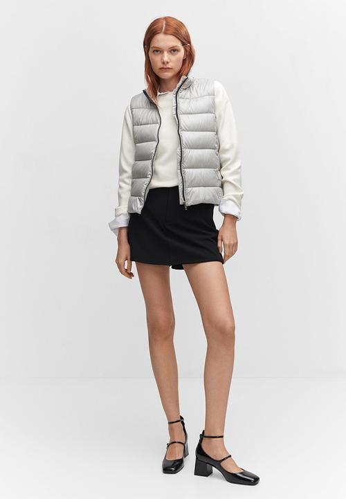 MANGO - Waistcoat blanvest - silver