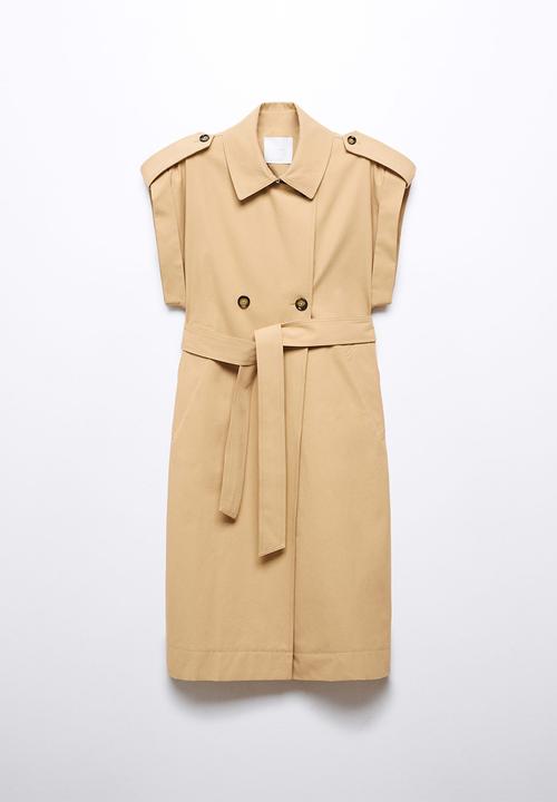 MANGO - Trench coat asterix - medium brown