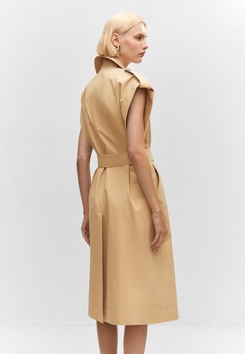 MANGO - Trench coat asterix - medium brown