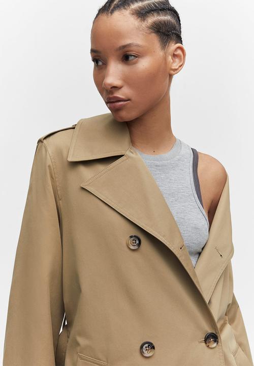 MANGO - Trench coat angela - medium brown