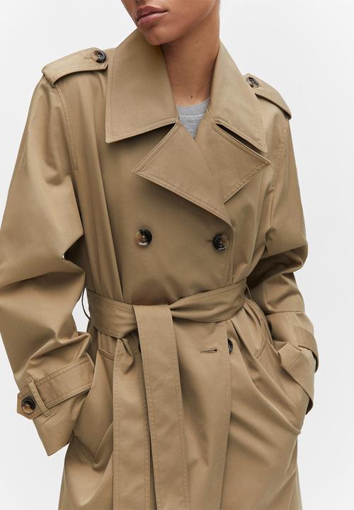 MANGO - Trench coat angela - medium brown