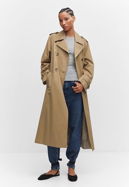 MANGO - Trench coat angela - medium brown