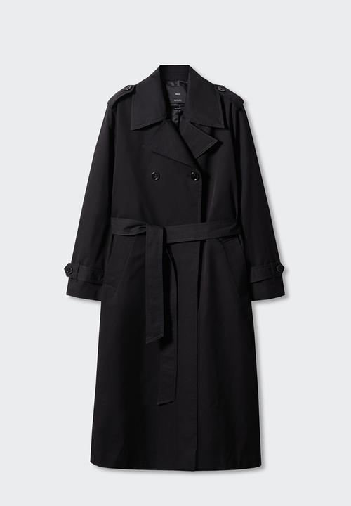 MANGO - Trench coat angela - black