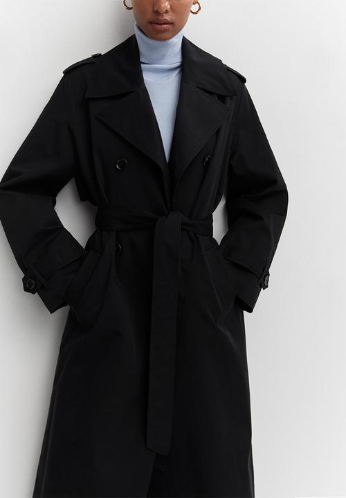 MANGO - Trench coat angela - black