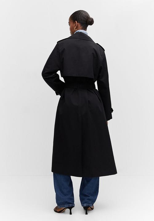MANGO - Trench coat angela - black