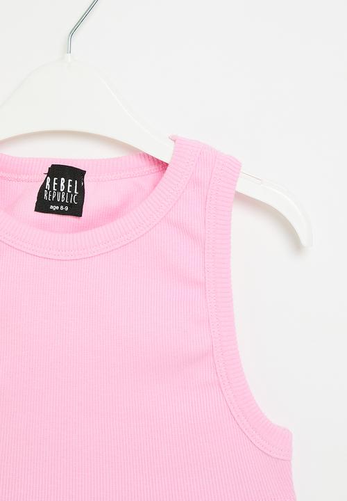 Rebel Republic - Ribbed tank - pink