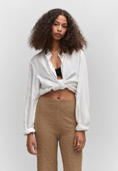 MANGO - Trousers calobra - light brown