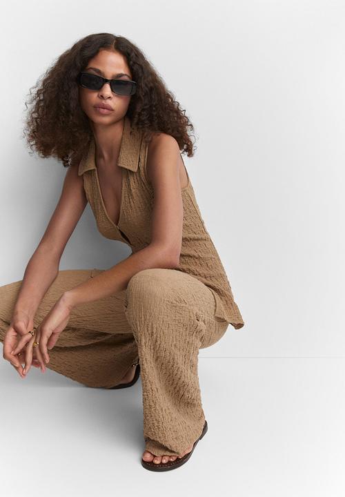 MANGO - Trousers calobra - light brown