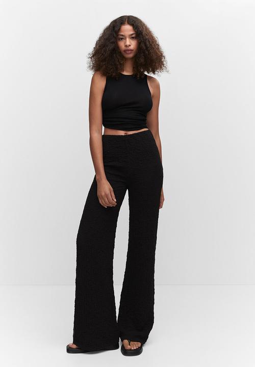 MANGO - Trousers calobra - black