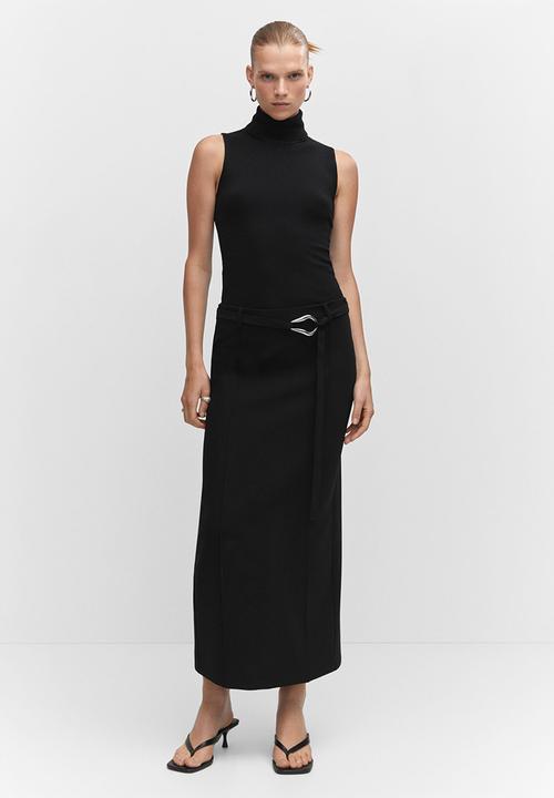MANGO - Skirt julia - black