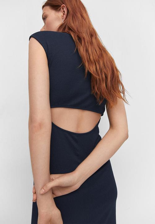 MANGO - Dress berry - navy