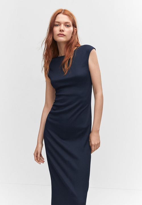 MANGO - Dress berry - navy