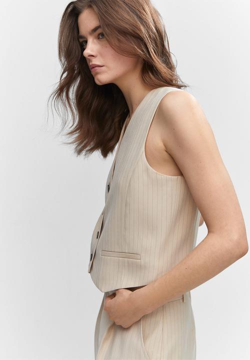 MANGO - Waistcoat bo - light beige