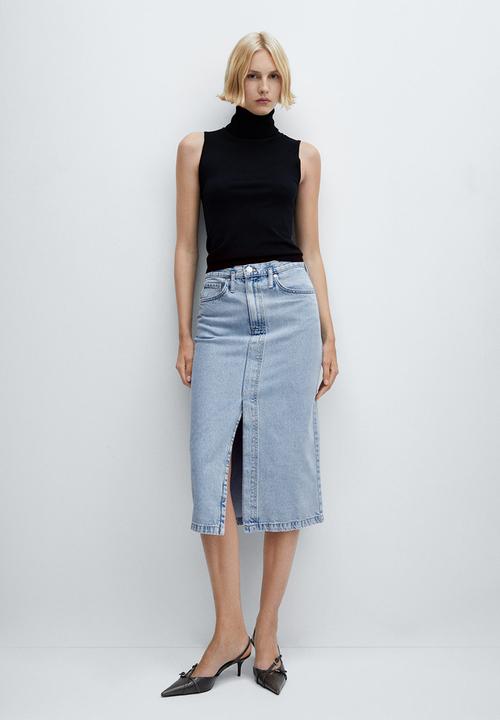 MANGO - Skirt soleil - open blue