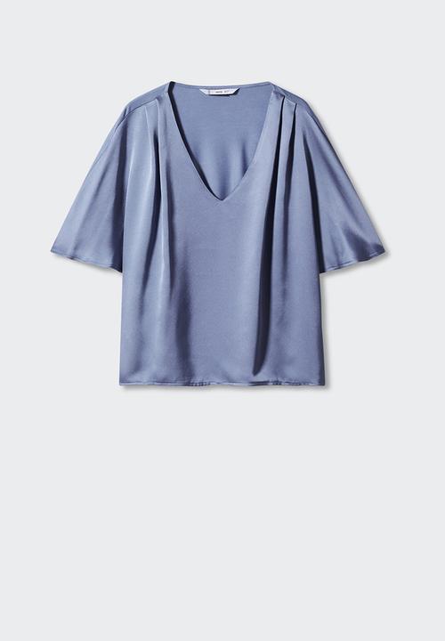 MANGO - Blouse anaya - light pastel blue