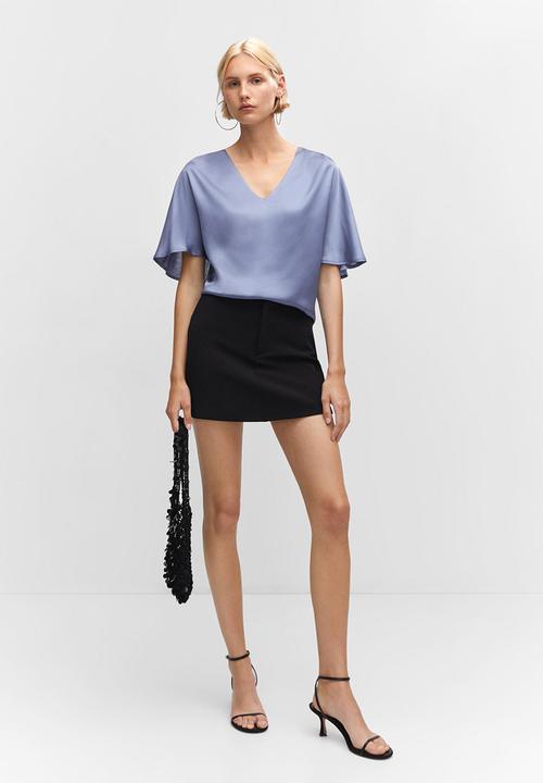 MANGO - Blouse anaya - light pastel blue