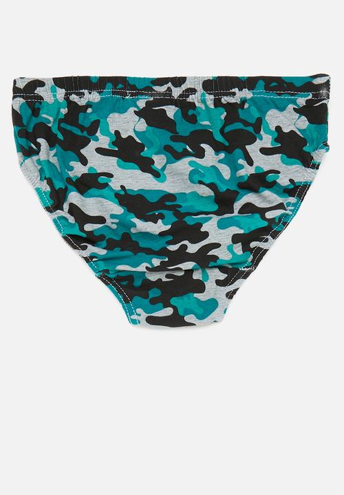 MINOTI - boys multi camo 5pk underpants- multi